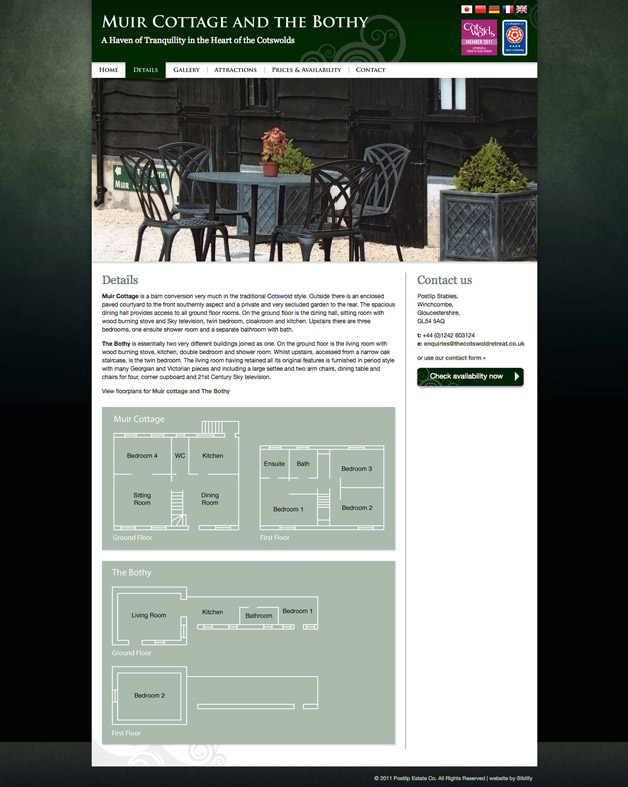 Muir Cottage - Details page