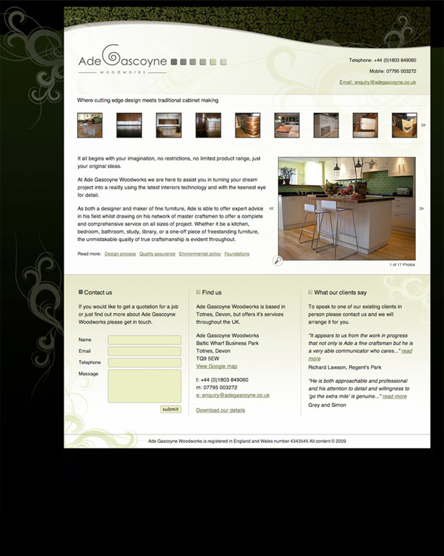 Ade Gascoyne Woodwork - Home