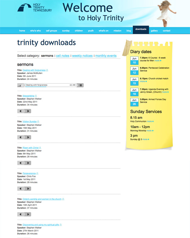 Holy Trinity Tewkesbury - Downloads