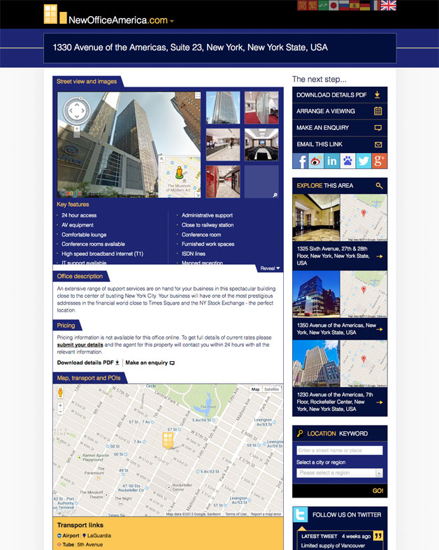 NewOfficeAmerica.com inner page