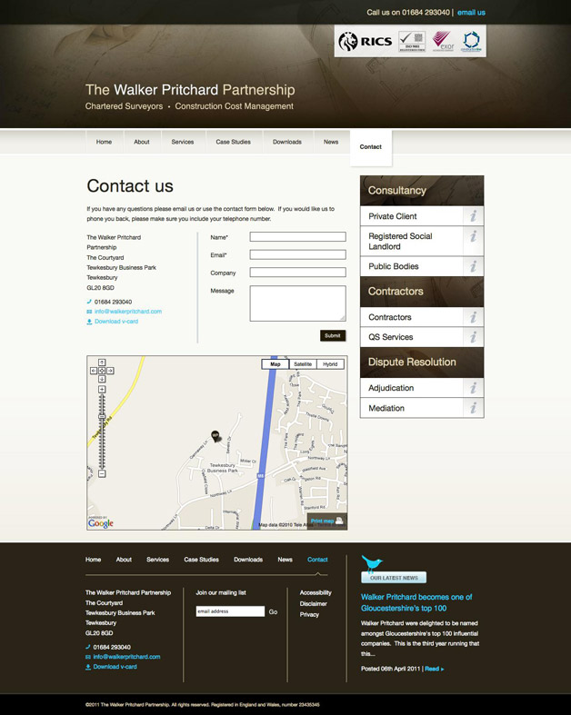 Walker Pritchard - Contact page