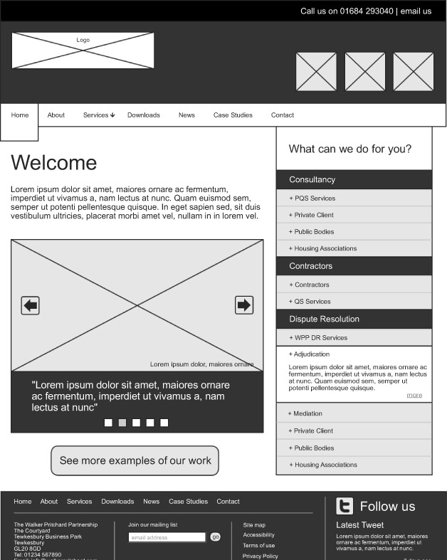 Walker Pritchard - Wireframes
