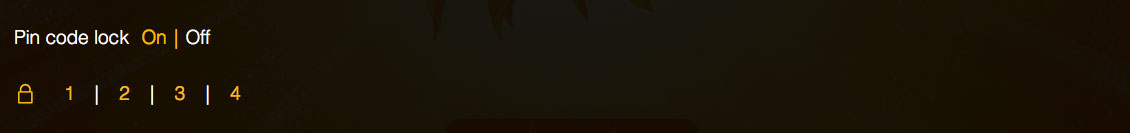 Enable and set the settings PIN